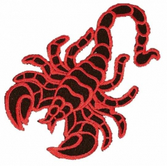 Embroidered Patch - Red Scorpion
