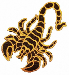 Embroidered Patch - Yellow scorpion