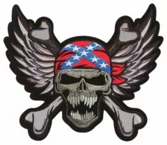 Embroidered Patch - Confederate Skull