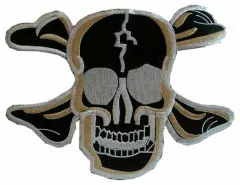 Embroidered Patch - Black Skull