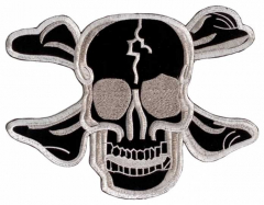 Embroidered Patch - Black Skull