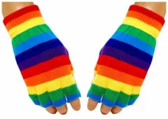 Fingerless Gloves Rainbow
