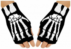 Fingerlose Handschuhe Skeleton Hand