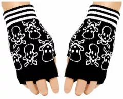 Fingerlose Handschuhe Skulls