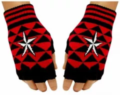 Fingerless Gloves Red Star
