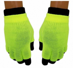 2in1 Handschuhe Neon Gelb