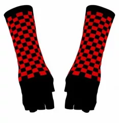 Arm sleeves with Black Red Chess pattern