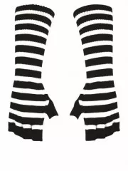 Gothic Arm sleeves White Striped