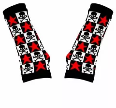 Hand warmer Gloves with Skull Stars Pattern