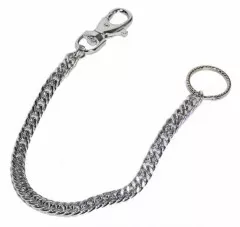 Schlüsselanhänger - Karabinerhaken mit doppelter Panzerkette