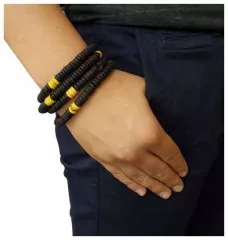 Coconut Necklace Yellow & Brown