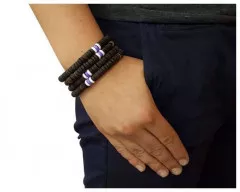 Coconut Necklace White & Blue