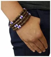 Kokos Kette Lila & Weiß