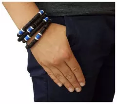 Kokos Kette Blau & Weiß