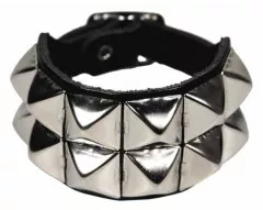 2 Row Pyramid Studded Wristband