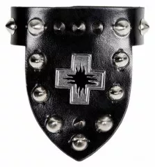 Faux Leather Wristband Cross and Studs