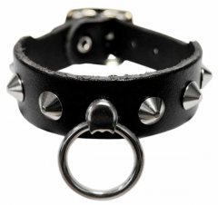 Wristband with Pointed Studs & Ring