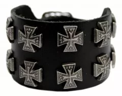 2 Row Wristband Iron Cross