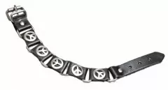 Wristband Black Peace Sign