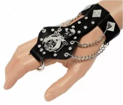 Gekreuzte Klingen Armband mit Fingerring