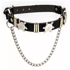 Leather Bootstrap - Sun Studs