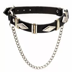 Leather Bootstrap - Plate Studs