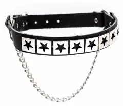 Leather Bootstrap - Star Studs