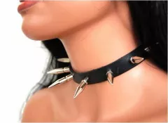 Killer Studs 3.5 cm & 2.5 cm Leather Choker