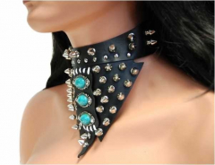Killer Studs Squaw Style Leather Choker