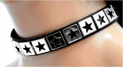 Stars Leather Choker