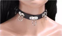 Fetisch Ringe Kunstleder Choker