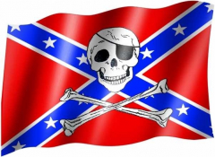 Südstaaten Totenkopf - Fahne