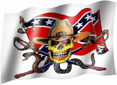 Südstaaten Totenkopf - Fahne