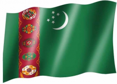 Turkmenistan - Fahne