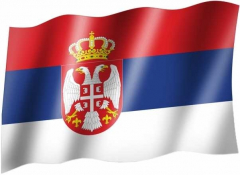 Serbien Wappen - Fahne