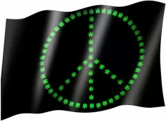 Hanf Peace - Fahne