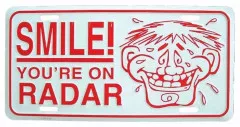 Smile! Tin Sign 30cm x 15cm