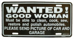 Wanted good woman! Blechschild - 30cm x 15cm