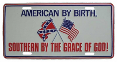 American by birth Tin Sign 30cm x 15cm
