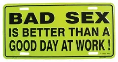 Bad sex Blechschild - 30cm x 15cm