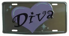 Diva Tin Sign 30cm x 15cm