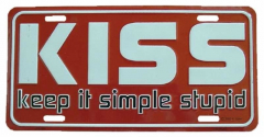 Kiss Tin Sign 30cm x 15cm