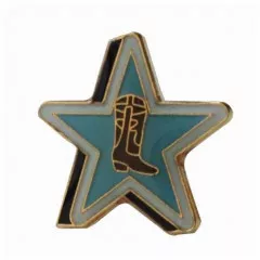 Cowboy boot Pin Badge