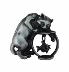 Badge Pin Cat with Fish