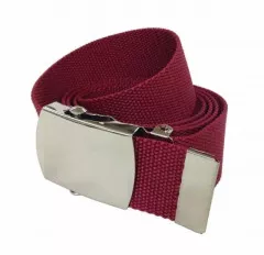 Wine Red Canvas Belt