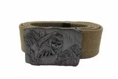 Beige Canvas Belt Grim Reaper