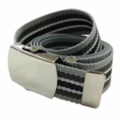 Vintage Grey & Black Canvas Belt