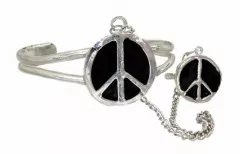 Armspange mit Peace & Ring