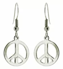 Peace Symbol Drop Earrings