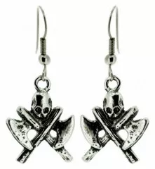 Axe Skull Drop Earrings